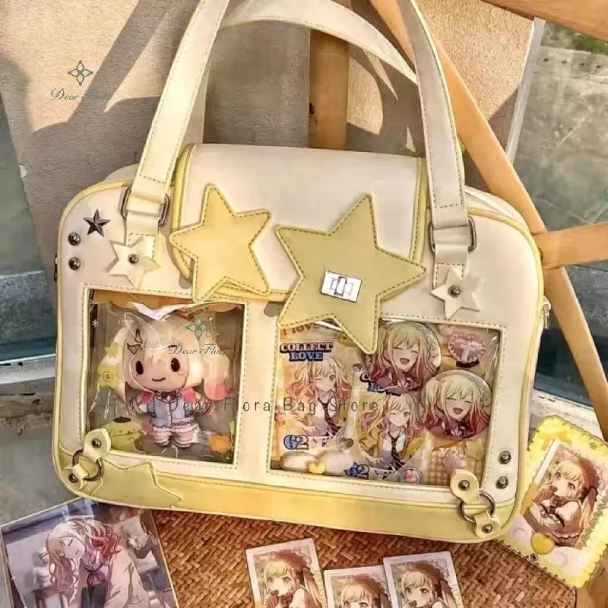 Y2K Star Ita Bag with Transparent Display Window - Crossbody Bags - Shoulder Bag - 1