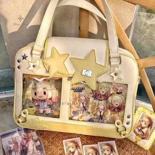 Y2K Star Ita Bag with Transparent Display Window - Crossbody Bags - Shoulder Bag - 1