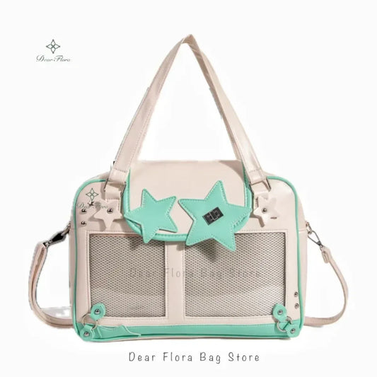 Y2K Star Ita Bag with Transparent Display Window - Crossbody Bags - Shoulder Bag - 16
