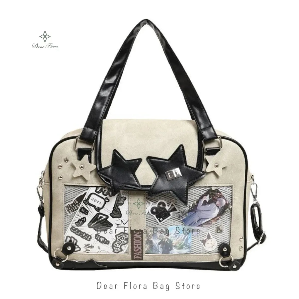 Y2K Star Ita Bag with Transparent Display Window - Crossbody Bags - Shoulder Bag - 7