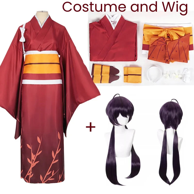 Izumi Kyouka Cosplay Costume – Bungou Stray Dogs Kimono with Wig - S / Costume and wig - Cosplay - Costumes - 2024