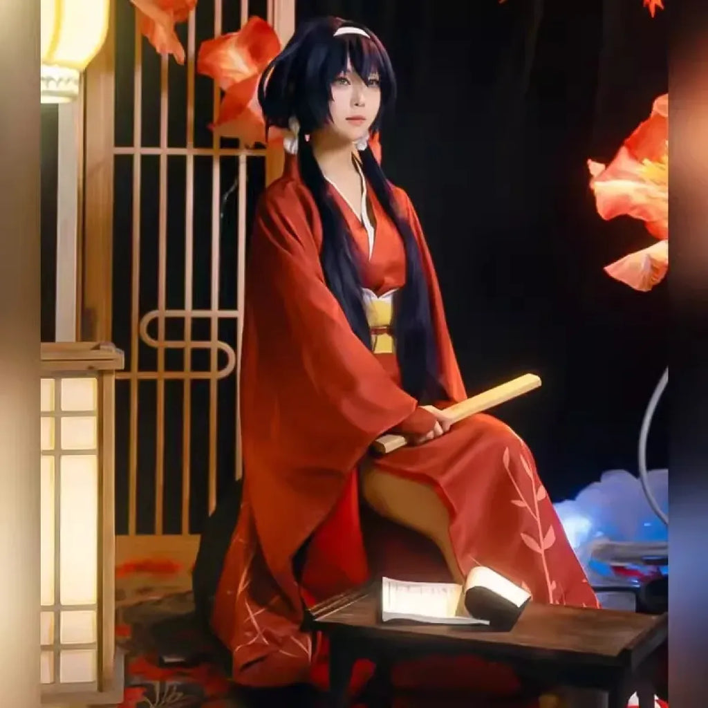 Izumi Kyouka Cosplay Costume – Bungou Stray Dogs Kimono with Wig - Cosplay - Cosplay - 3
