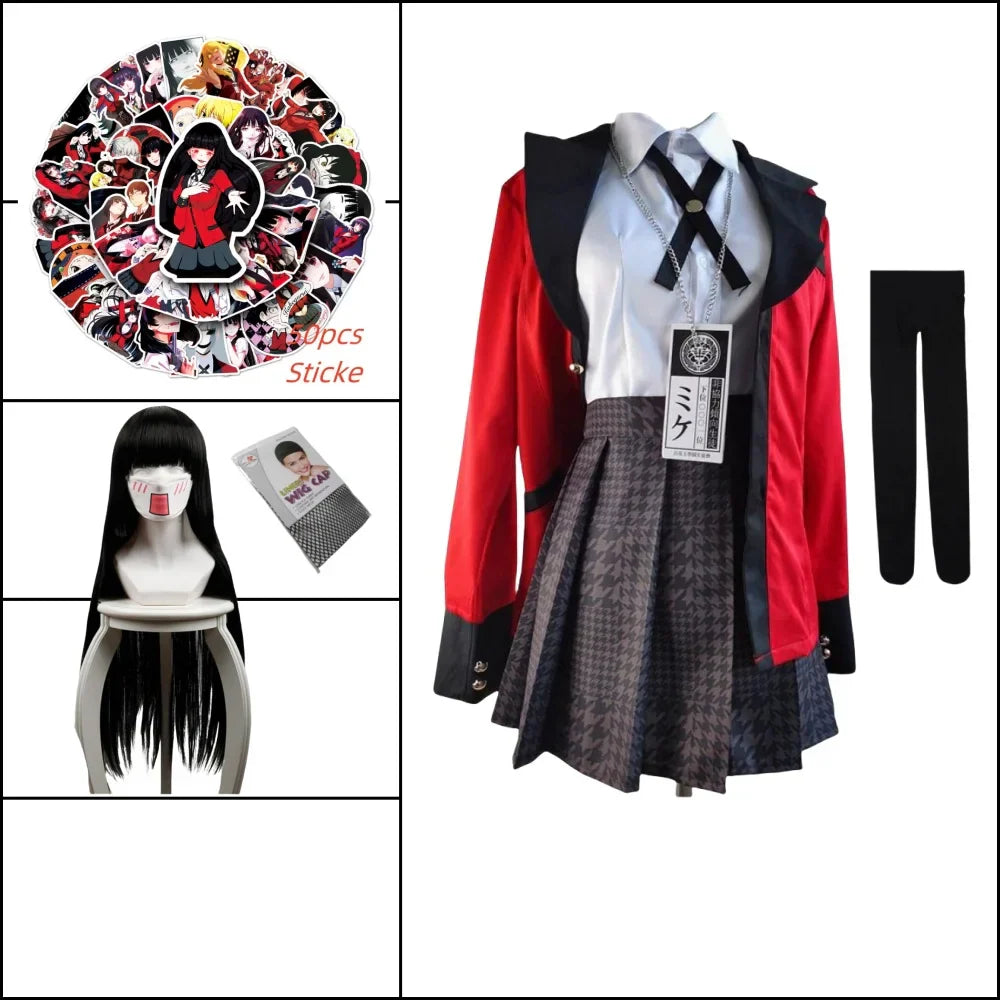 Jabami Yumeko Cosplay Costume - Kakegurui Uniform Wig Full Set - A3 / S / CHINA | anime - Anime - Costumes - 9 - 2024