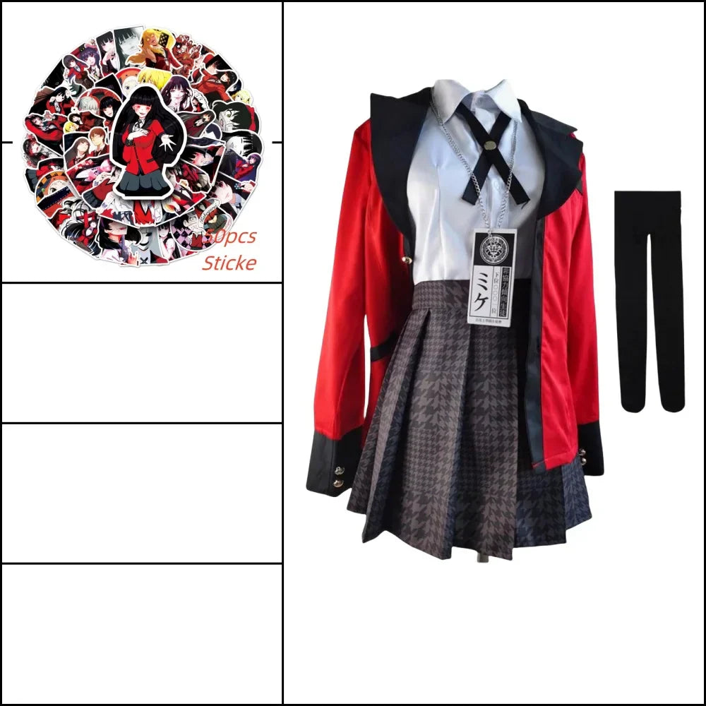 Jabami Yumeko Cosplay Costume - Kakegurui Uniform Wig Full Set - A2 / S / CHINA | anime - Anime - Costumes - 8 - 2024