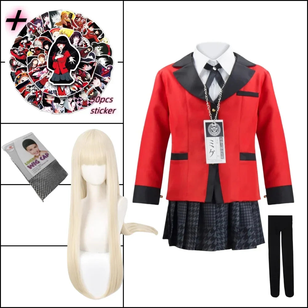 Jabami Yumeko Cosplay Costume - Kakegurui Uniform Wig Full Set - A10 / S / CHINA | anime - Anime - Costumes - 15 - 2024