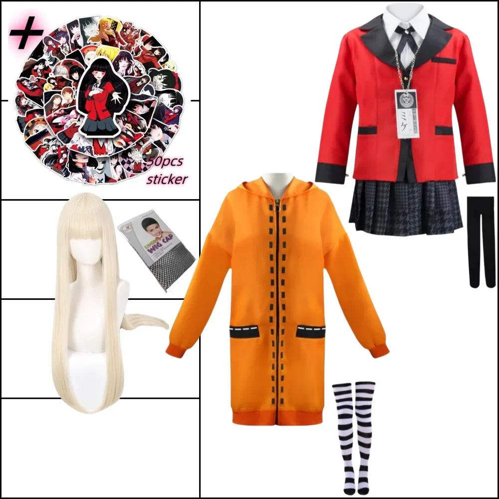 Jabami Yumeko Cosplay Costume - Kakegurui Uniform Wig Full Set - A12 / S / CHINA | anime - Anime - Costumes - 17 - 2024