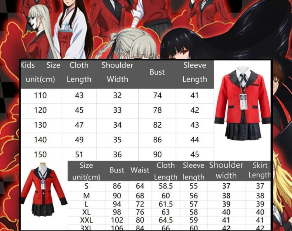 Jabami Yumeko Cosplay Costume - Kakegurui Uniform Wig Full Set - Anime - Costumes - 20 - 2024