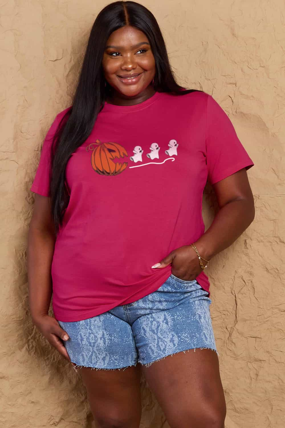 Full Size Jack-O’-Lantern Graphic Cotton T-Shirt - T-Shirts - Shirts & Tops - 23 - 2024