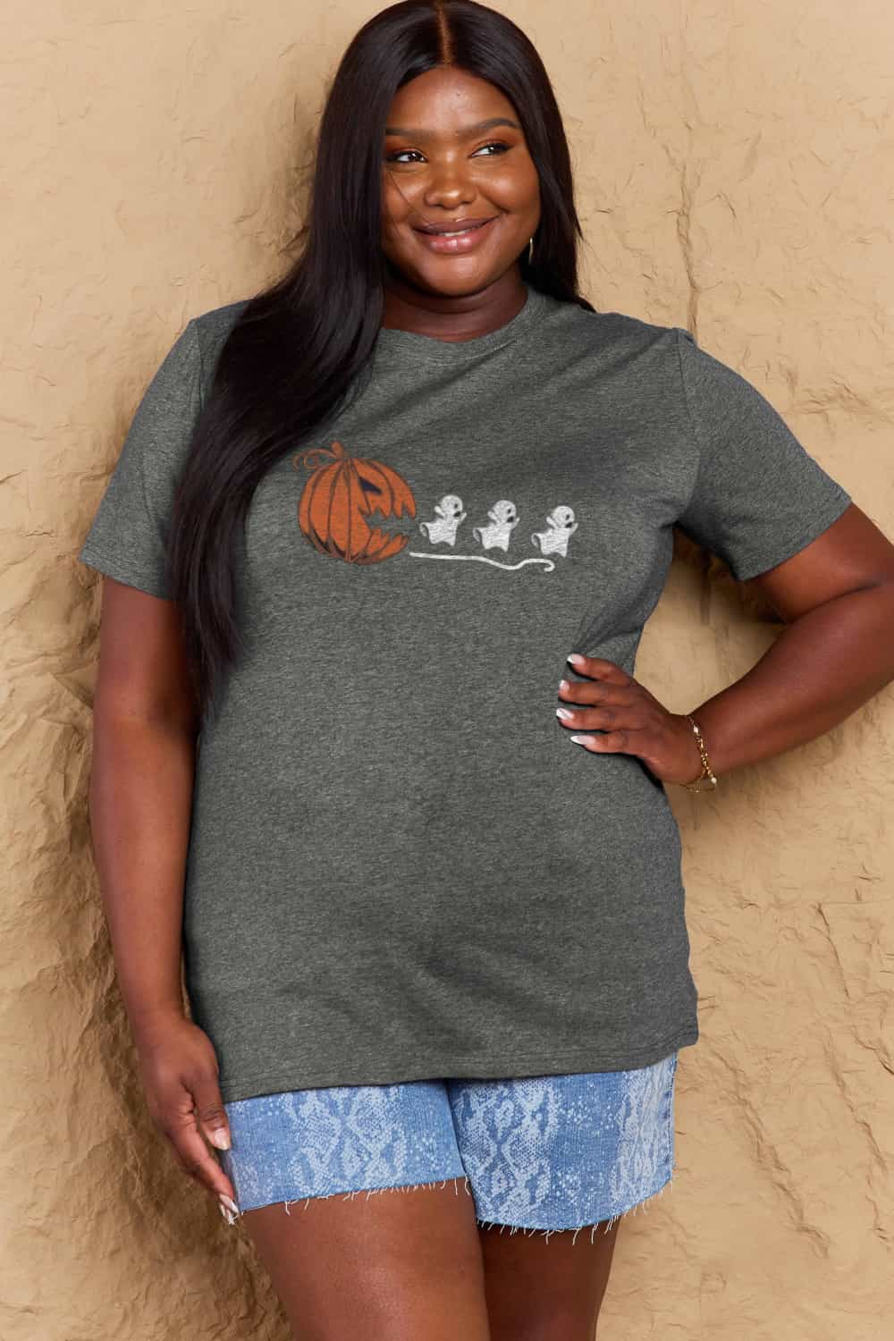 Full Size Jack-O’-Lantern Graphic Cotton T-Shirt - T-Shirts - Shirts & Tops - 5 - 2024