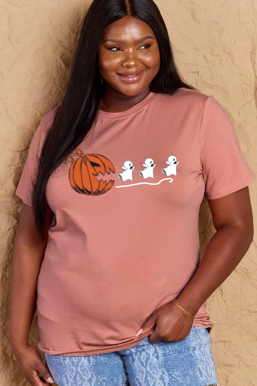 Full Size Jack-O’-Lantern Graphic Cotton T-Shirt - T-Shirts - Shirts & Tops - 11 - 2024