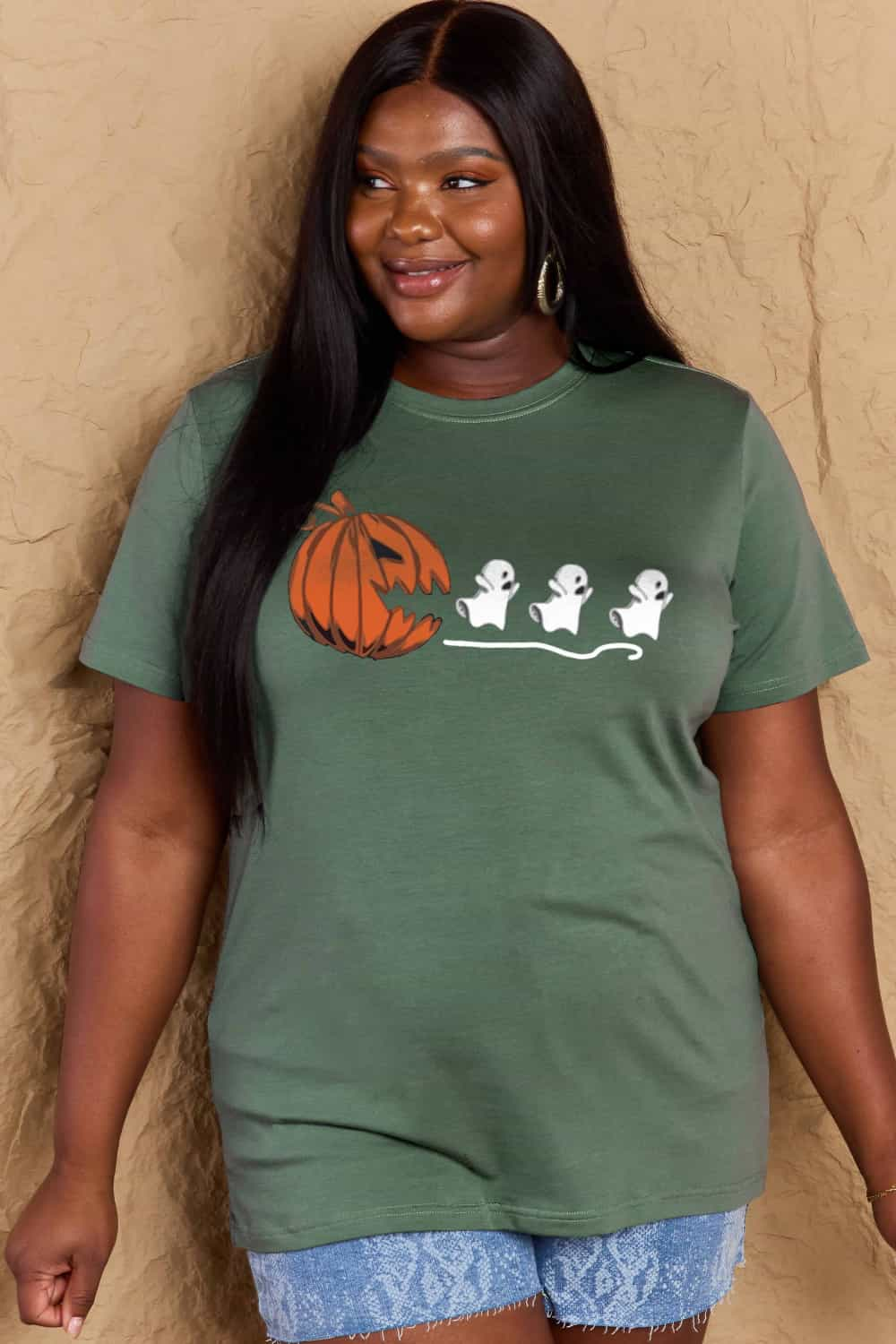 Full Size Jack-O’-Lantern Graphic Cotton T-Shirt - T-Shirts - Shirts & Tops - 29 - 2024