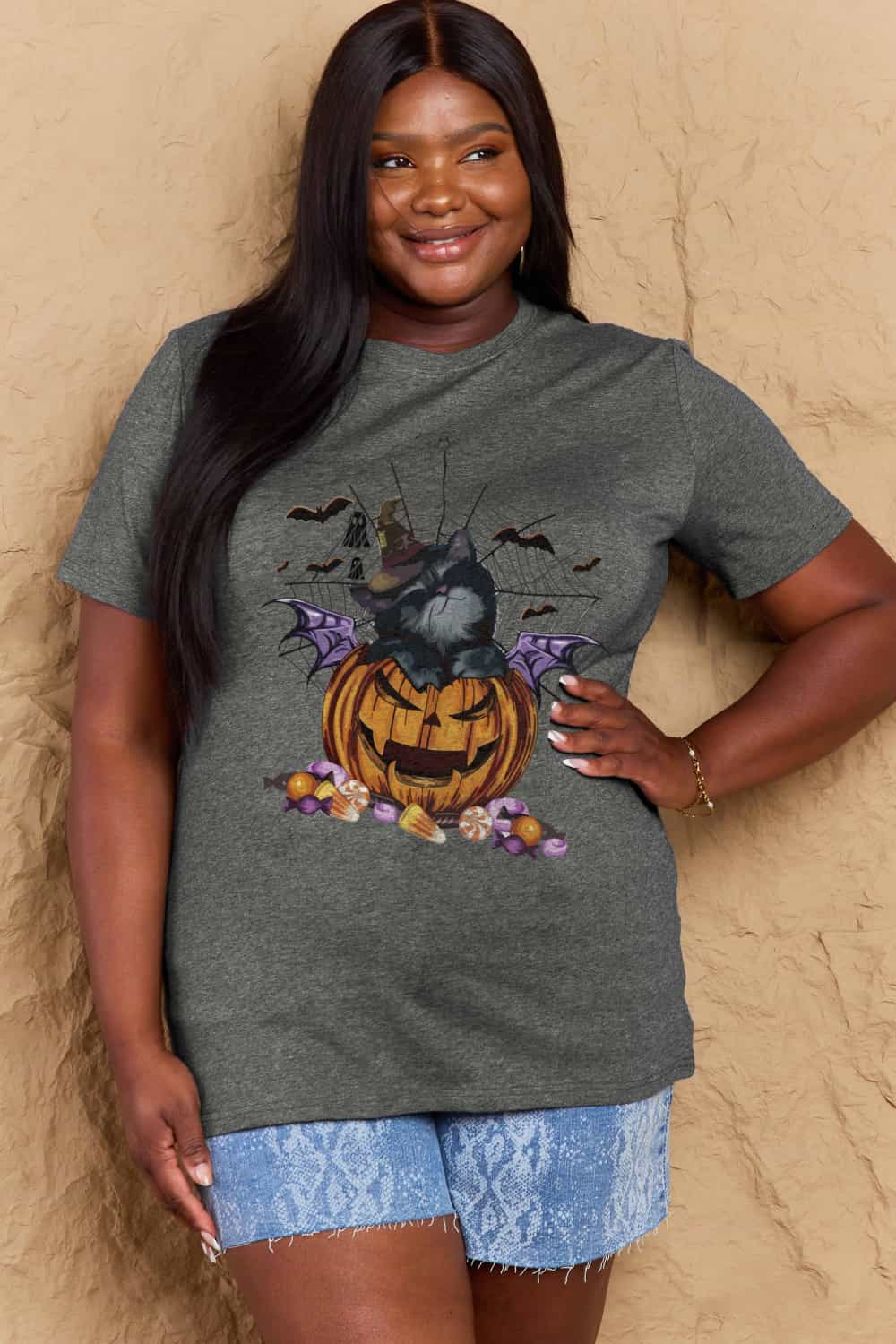 Full Size Jack-O’-Lantern Graphic T-Shirt - T-Shirts - Shirts & Tops - 10 - 2024