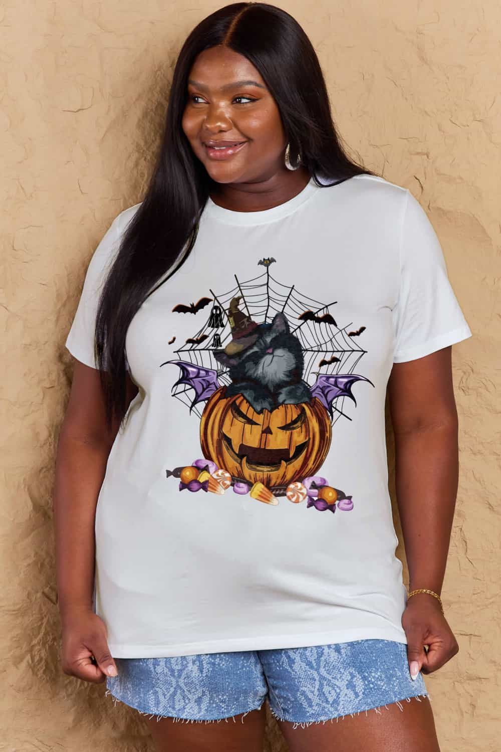 Full Size Jack-O’-Lantern Graphic T-Shirt - T-Shirts - Shirts & Tops - 4 - 2024