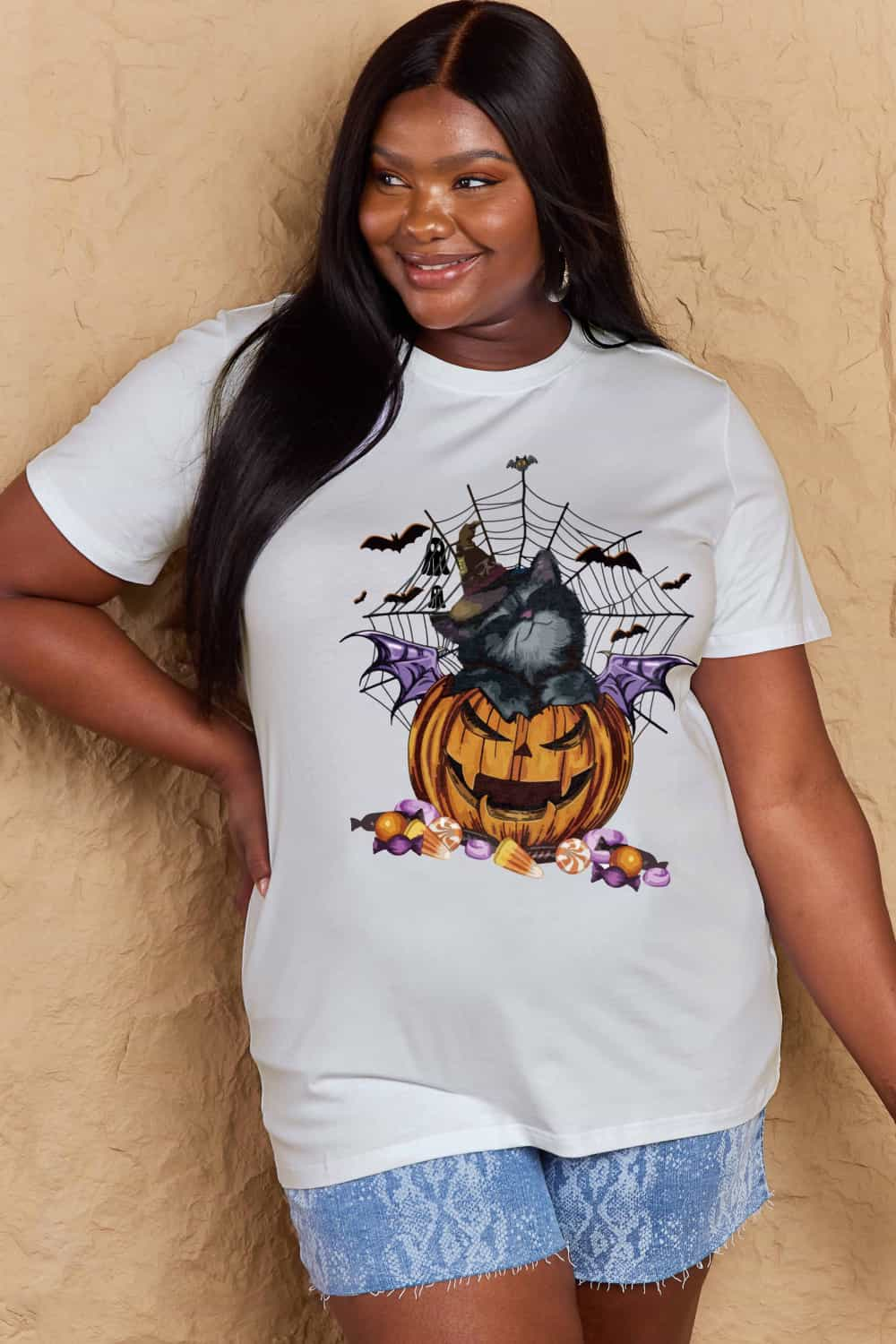 Full Size Jack-O’-Lantern Graphic T-Shirt - T-Shirts - Shirts & Tops - 5 - 2024