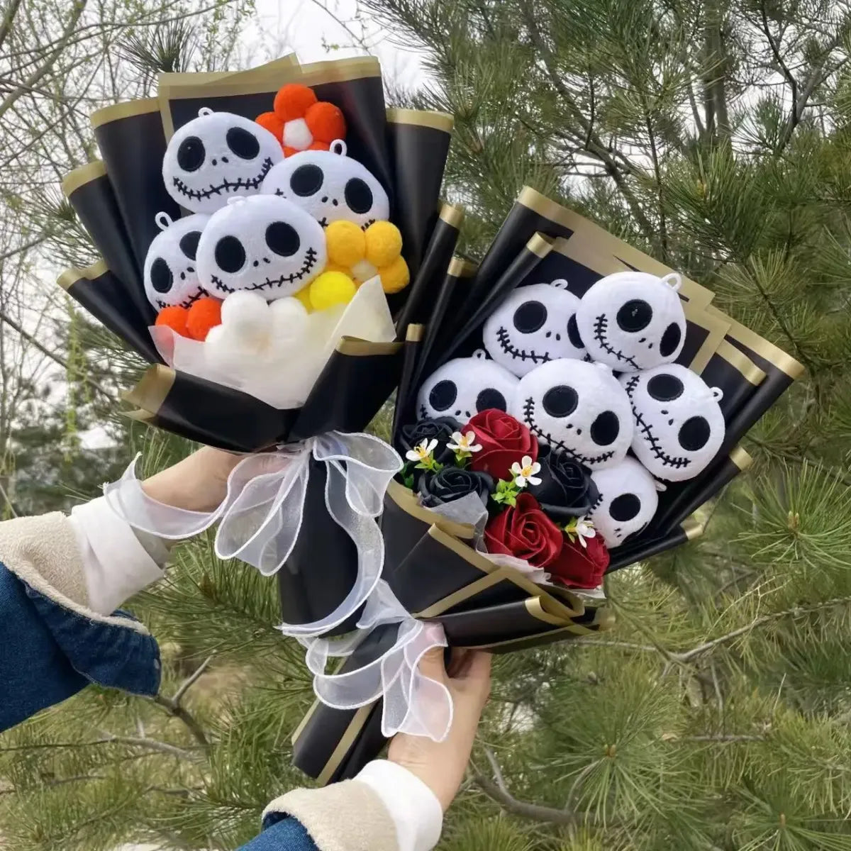 Jack Skellington Plush Bouquet – Gothic Kawaii Gift - Plushies - Plush / Plushie - 2