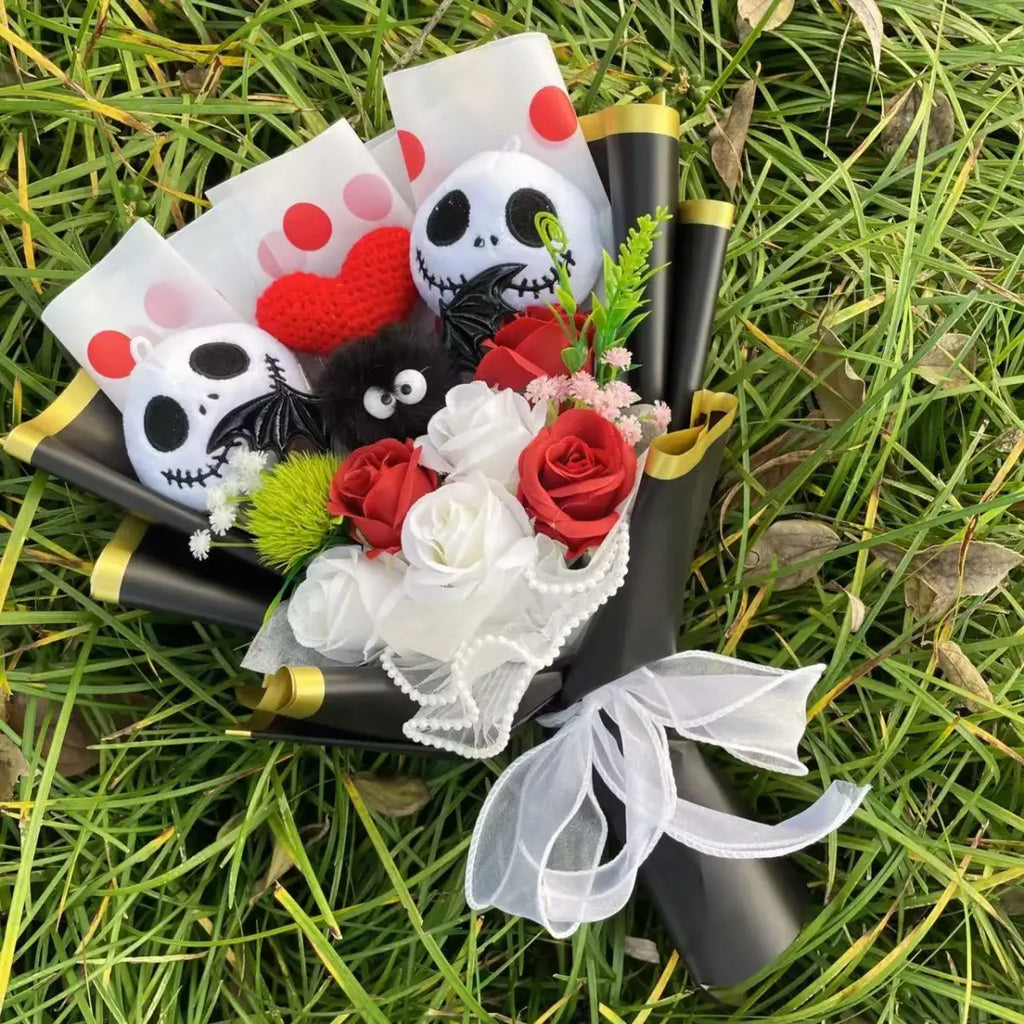 Jack Skellington Plush Bouquet – Gothic Kawaii Gift - Plushies - Plush / Plushie - 4