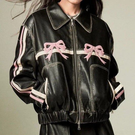 Babydoll Pleather Moto Jacket - Pink / S - Jackets & Coats - Clothing - 7 - 2024