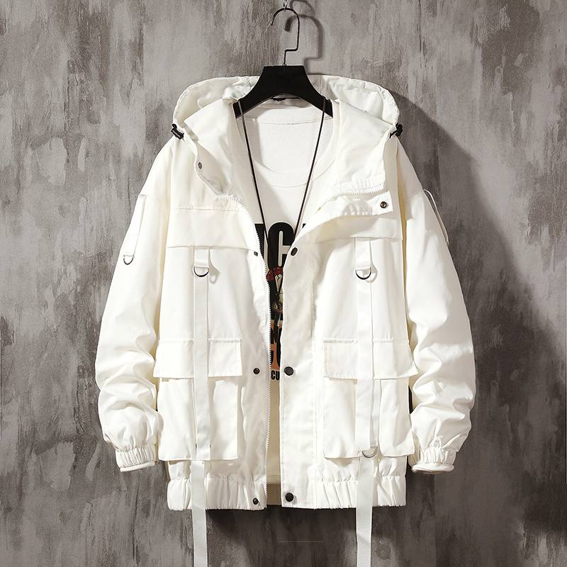 Harajuku Bomber Jacket - White / XL / China - Jackets & Coats - Coats & Jackets - 10 - 2024