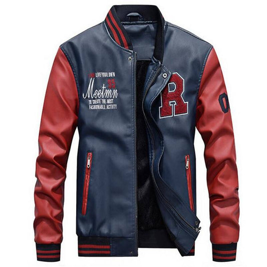 Men’s Leather Bomber Jacket - Jackets & Coats - Coats & Jackets - 2 - 2024