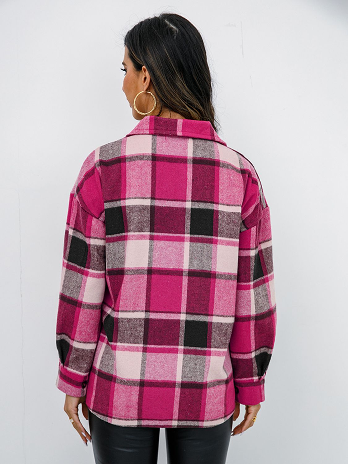 Plaid Button-Down Jacket - Jackets & Coats - Coats & Jackets - 12 - 2024