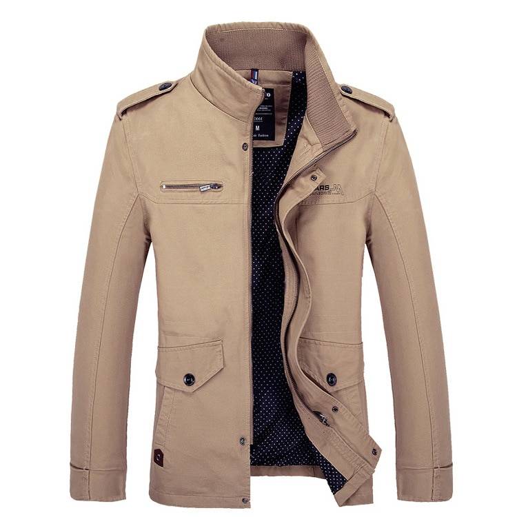 Winter Coat Stand Collar Jacket - Khaki / 4XL - Jackets & Coats - Coats & Jackets - 4 - 2024