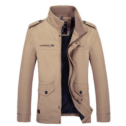 Winter Coat Stand Collar Jacket - Khaki / 4XL - Jackets & Coats - Coats & Jackets - 4 - 2024