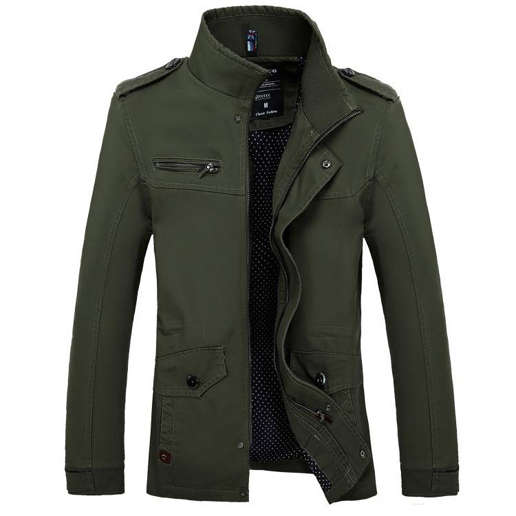Winter Coat Stand Collar Jacket - Green / 4XL - Jackets & Coats - Coats & Jackets - 5 - 2024