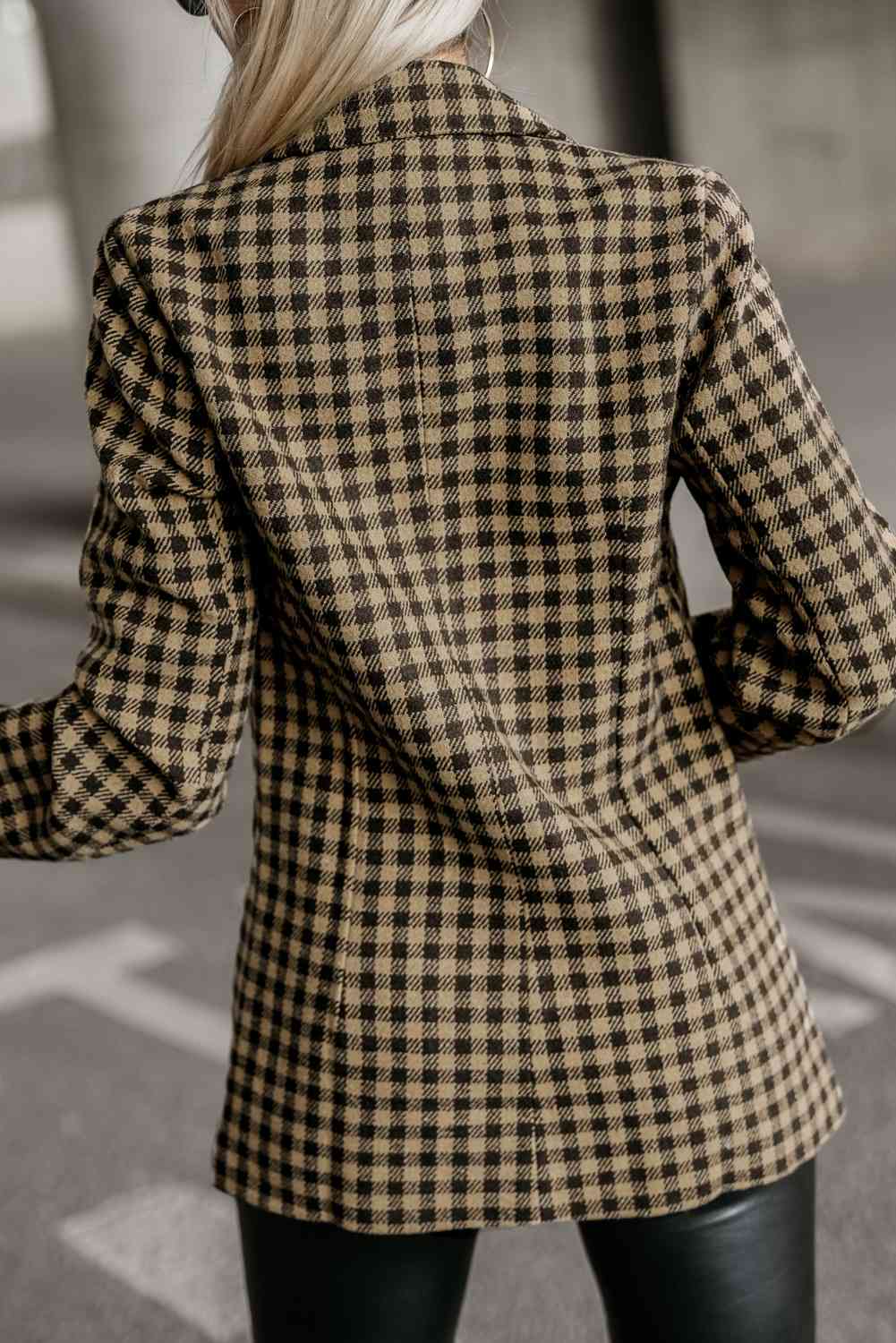 Plaid Long Sleeve Blazer - Jackets - Coats & Jackets - 2 - 2024