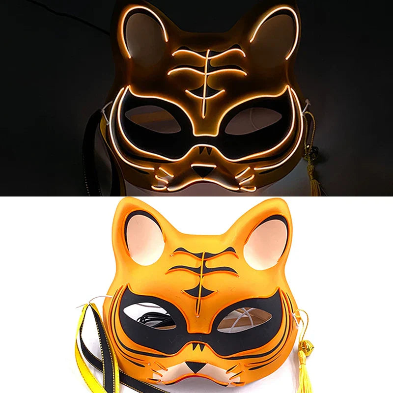 Luminous LED Japanese Fox Mask - multicolor 24 - All Products - Masks - 32 - 2024