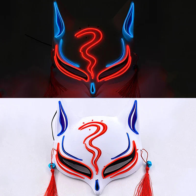 Luminous LED Japanese Fox Mask - multicolor 26 - All Products - Masks - 34 - 2024