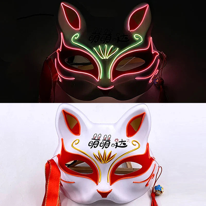 Luminous LED Japanese Fox Mask - multicolor 28 - All Products - Masks - 36 - 2024