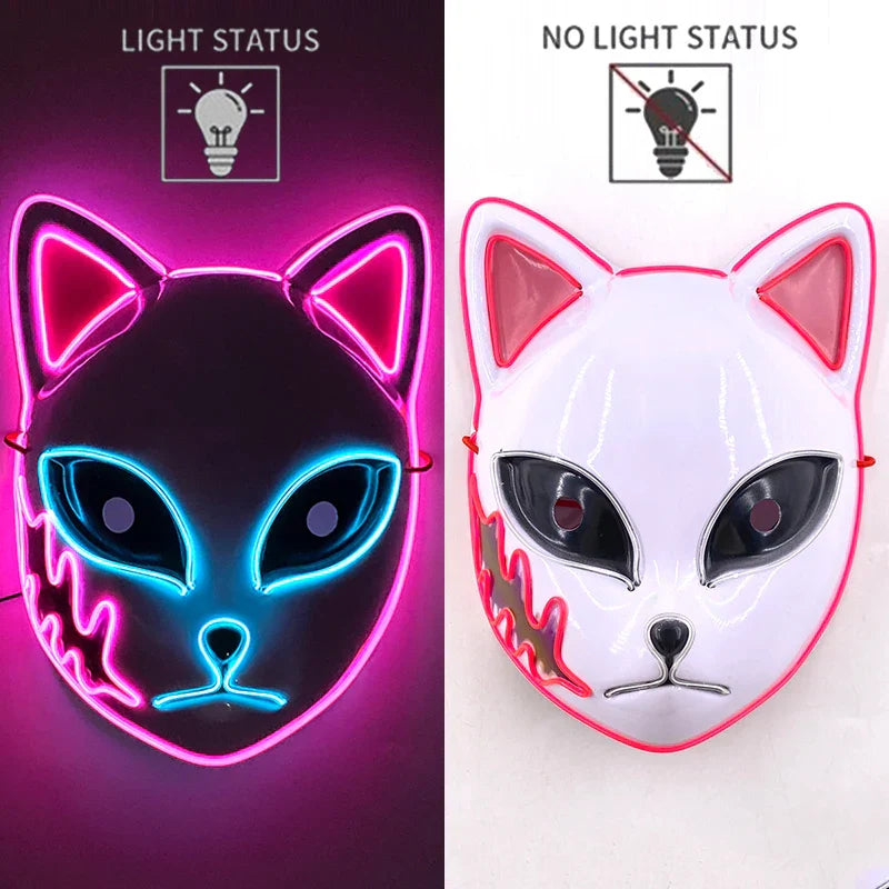 Luminous LED Japanese Fox Mask - multicolor 29 - All Products - Masks - 7 - 2024