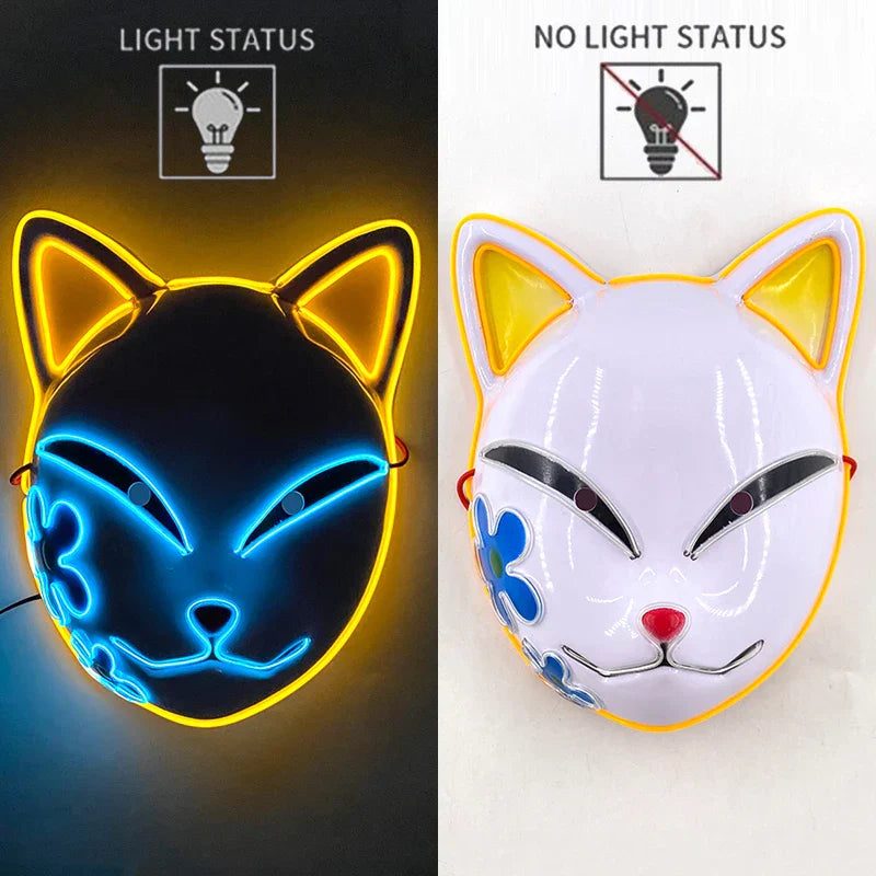 Luminous LED Japanese Fox Mask - multicolor 30 - All Products - Masks - 8 - 2024