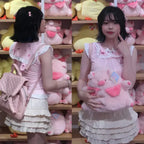 Kawaii Pink Sailor Collar Vest – Japanese Harajuku Y2K Cute Women’s T-Shirt - T-Shirts - Sleeveless - Crew - T-Shirts