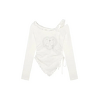 Japanese Kawaii 2-Piece Set - Long Sleeve Crop Top and A-Line Mini Skirt - Bottoms - 4