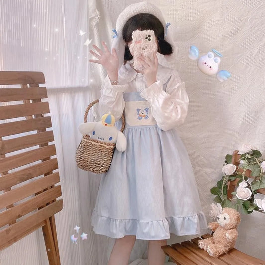 Lolita Dress With Puppy Bowknot - All Dresses - 2