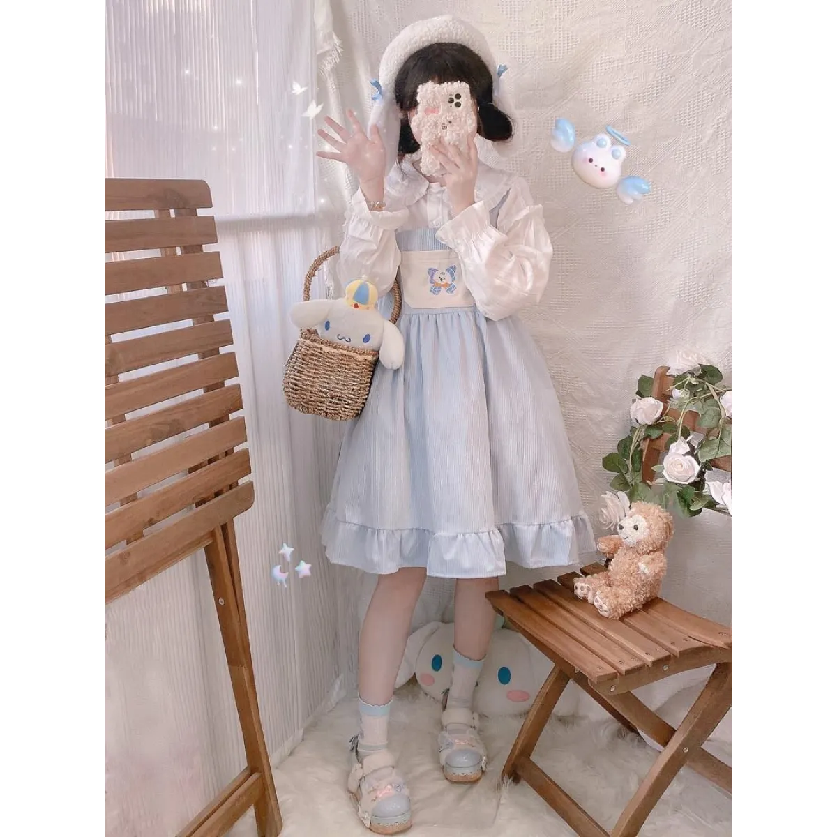 Lolita Dress With Puppy Bowknot - All Dresses - 6