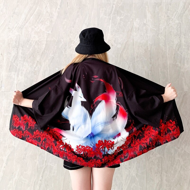 Japanese Print Kimonos - 7 / One Size - Women’s Clothing & Accessories - Kimonos - 19 - 2024