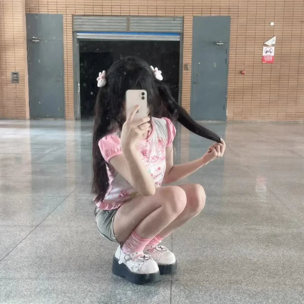 Cute Japanese Print T-Shirt – Colorful Kawaii Summer Top for Girls - T-Shirts - Short - Round - T-Shirt - 4