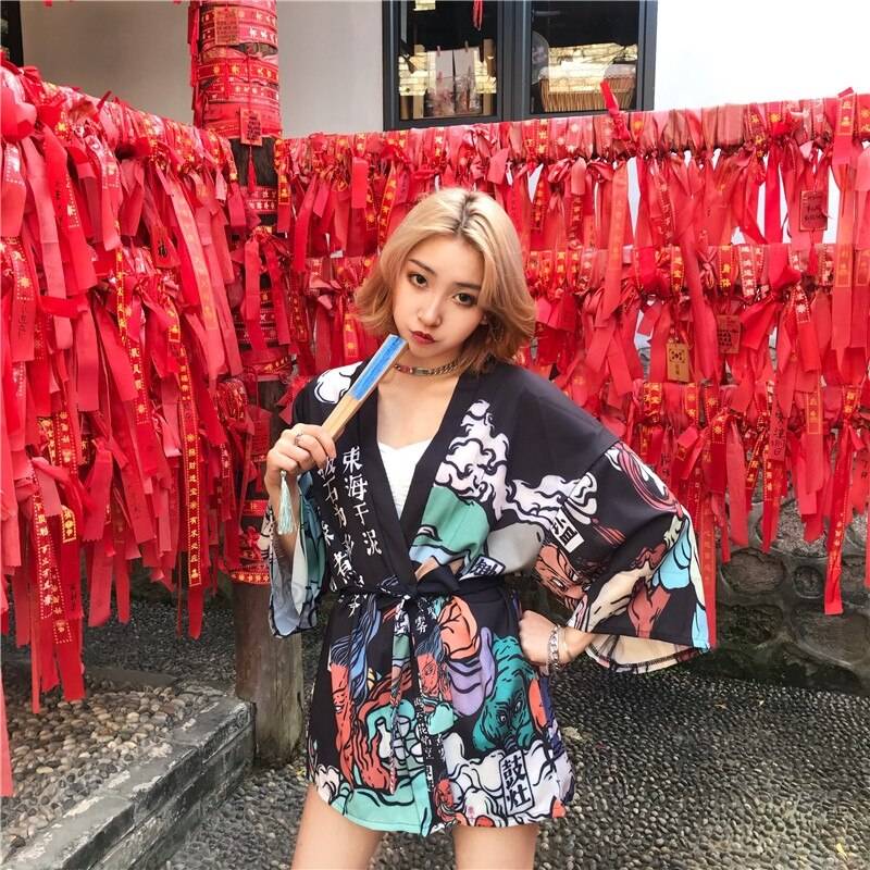 Japanese Streetwear Kimono Cardigans - Women’s Clothing & Accessories - Pants - 17 - 2024