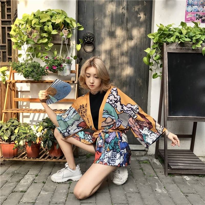 Japanese Streetwear Kimono Cardigans - Women’s Clothing & Accessories - Pants - 20 - 2024