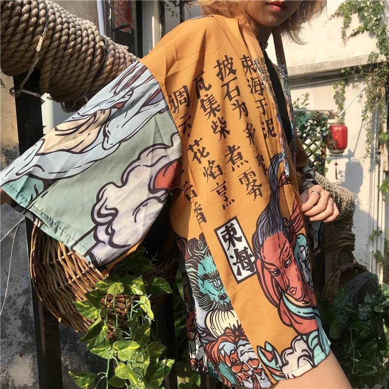 Japanese Streetwear Kimono Cardigans - Women’s Clothing & Accessories - Pants - 22 - 2024