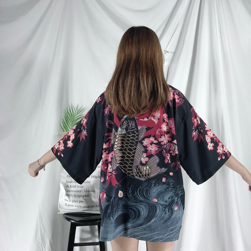 Japanese Streetwear Kimono Cardigans - Wine Red / One Size - Women’s Clothing & Accessories - Pants - 43 - 2024