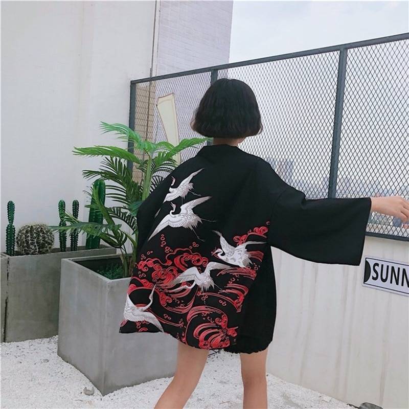 Japanese Streetwear Kimono Cardigans - Women’s Clothing & Accessories - Pants - 9 - 2024