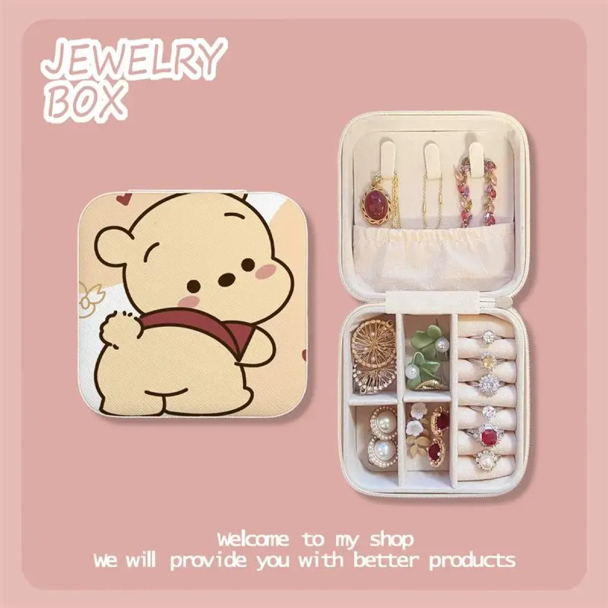 Hello Kitty Travel Jewelry Case - Women’s Jewelry - Cosmetic Bags - 2