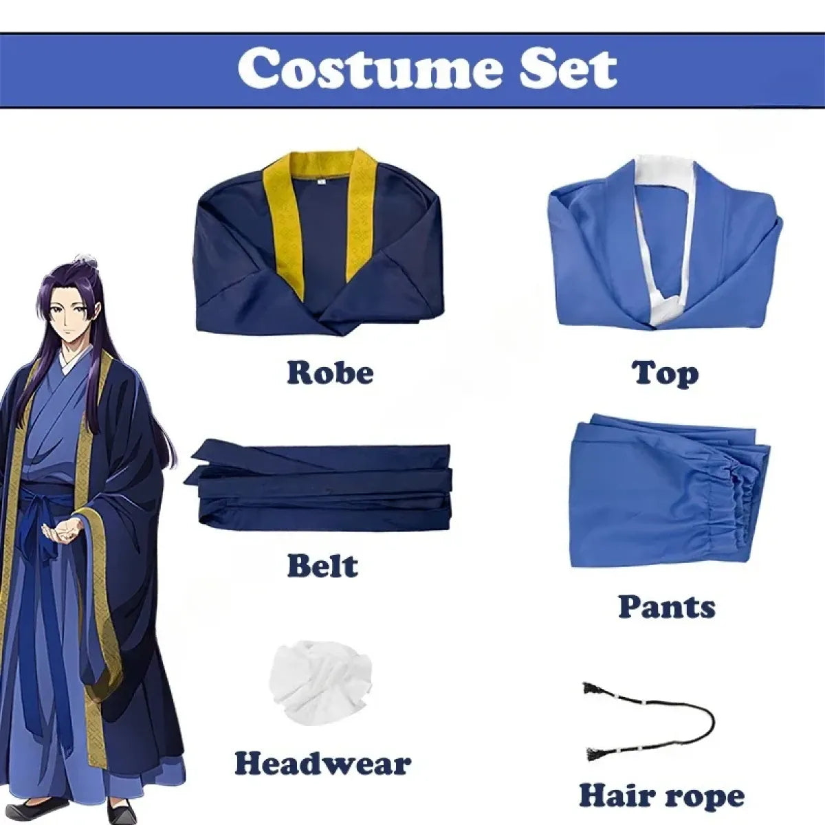 Jinshi Cosplay Costume – Kusuriya no Hitorigoto Outfit with Wig - Cosplay - Cosplay - 4