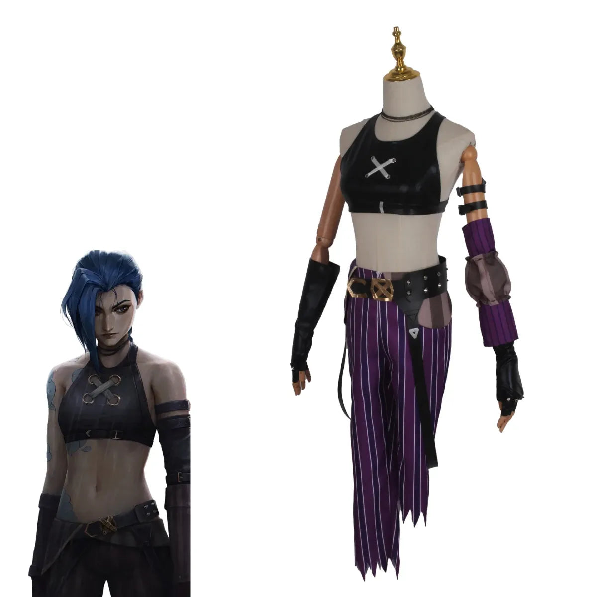 Jinx Outift Jinx Arcane Cosplay Costume Set for League of Legends – Kawaii Stop