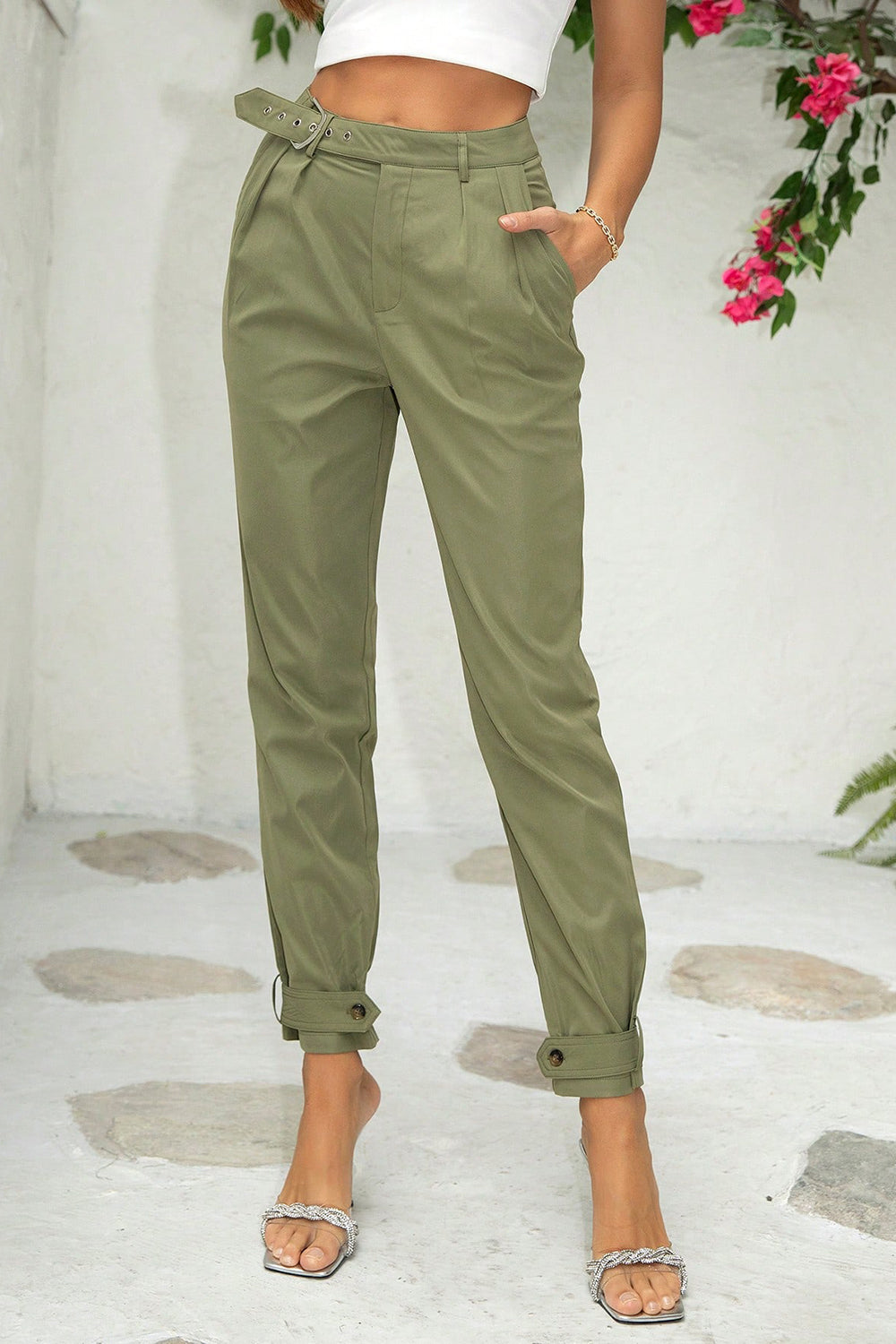 Belt Detail Jogger Pants - Bottoms - Pants - 3 - 2024