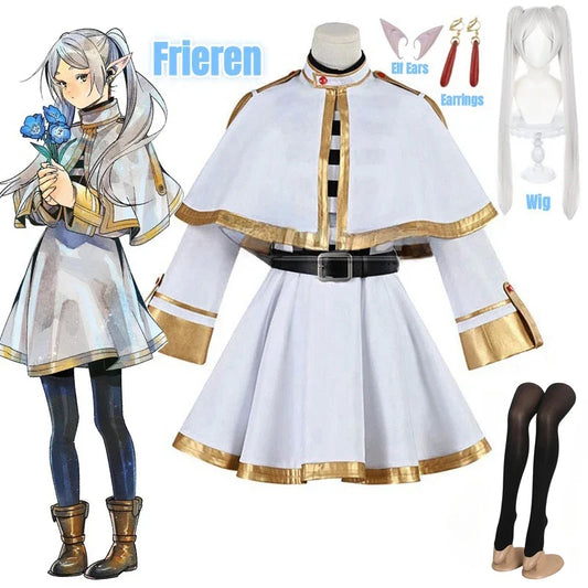 Frieren: Beyond Journey’s End Cosplay Costume – Dress with Wig & Accessories - All Dresses - Costumes - 2025 - 1