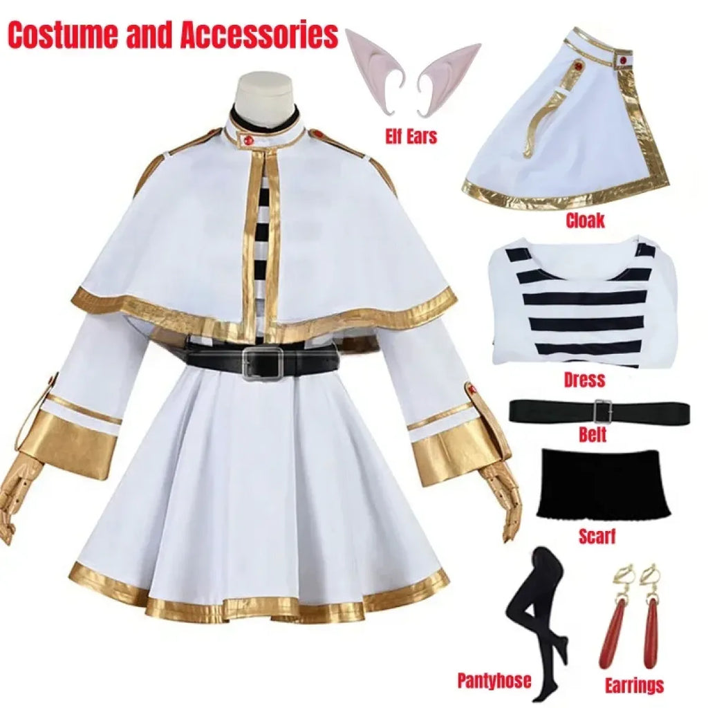 Frieren: Beyond Journey’s End Cosplay Costume – Dress with Wig & Accessories - All Dresses - Cosplay - 9